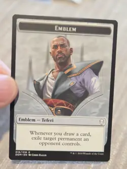 Magic The Gathering Teferi - Emblem Dominaria Common NM 2018 - Image 1