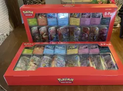 Pokemon Prismatic Evolutions 8 Mini-Tins w Promo Cards Costco - Lot Of 2 - Image 1