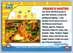 Pikachu's Vacation #42 Topps The First Movie Trading Cards Pokemon NM - Image 2