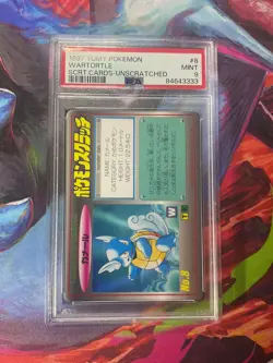 PSA 9 Wartortle 8 Tomy Pokemon Scratch Cards 1997 Scrt.Cards Unscratched POP 32 - Image 1