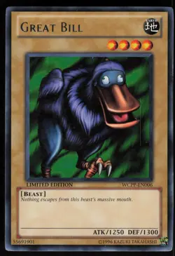 Great Bill WCPP-EN006 World Championship 2010 Card Limited Rare YU-GI-OH - Image 1