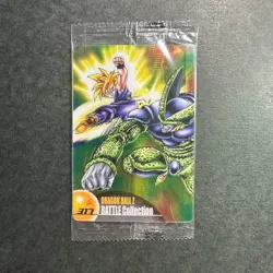 M3063 Gohan & Cell SEALED 317 Dragon Ball Morinaga Wafer Card Vintage Japan J30 - Image 1