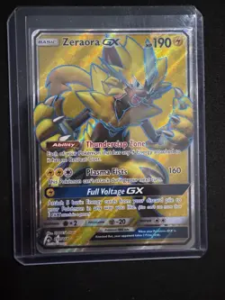 POKEMON Zeraora GX 201/214 SM8 Lost Thunder Full Art Secret Rare Holo TCG Card - Image 1