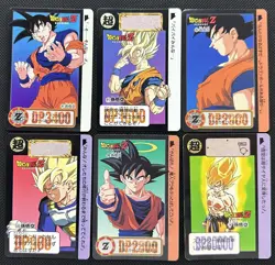 Dragon Ball Z Carddass Son Goku 611 Rare Bandai Japan Set of 6 cards F/S - Image 1