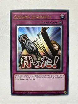 YuGiOh! - Solemn Judgment RA05-EN124 Ultra Rare 1st Edition Near Mint - Image 1