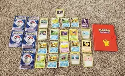 Pokemon Card Lot Jungle And Base Set Manuals Binder - Image 1