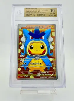 2015 XY Pretend Gyarados “Poncho” Pikachu BGS 10 Pristine Pokemon Card - Image 1