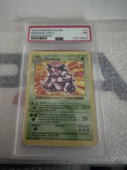 1999 Pokemon Base Set Nidoking Shadowless Holo Rare PSA 7 Near Mint - Image 1