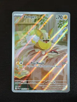Yamper 099/094 Illustration Rare Phantasmal Flames Pokemon Holo Near Mint - Image 1