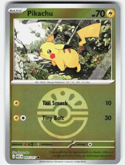 Pikachu (Friend Ball) 055/217 Ascended Heroes Near Mint Common Reverse Holo - Image 1