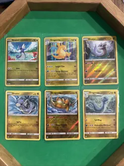 Pokemon Dragonite Evolution Lot Dragonite Holo Reverse Holo Dratini Dragonair - Image 1