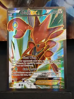 Pokemon Scizor EX 119/122 Breakpoint Full Art Ultra Rare Pokemon Card LP - Image 2