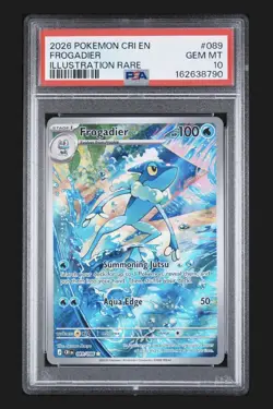 2026 POKEMON CRI EN-CHAOS RISING ILLUSTRATION RARE #089 FROGADIER PSA 10 - Image 1
