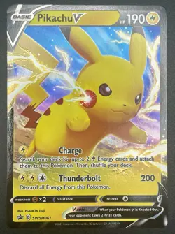 Pokemon TCG Pikachu V SWSH061 Sword & Shield Black Star Promo - Image 1
