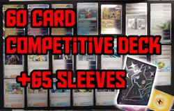 COMPETITIVE TOURNAMENT LEGAL POKEMON DECK - 60 pokemon TCG cards + 65 SLEEVES - Image 1