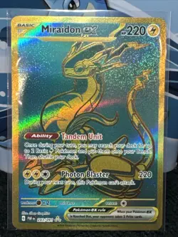 Pokemon TCG Miraidon ex Scarlet & Violet: Paldean Fates 243/091 Holo Hyper Rare - Image 1