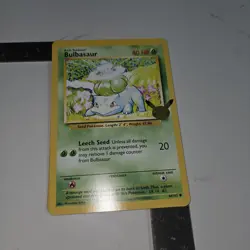 Pokemon TCG Jumbo Card Bulbasaur 44/102 Stamped Oversized Promo LP 1998 - Image 2