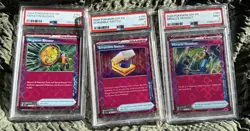 3 Card Pokemon 2024 SSP Lot Megaton Blower Scramble Switch Miracle Headset PSA 9 - Image 1