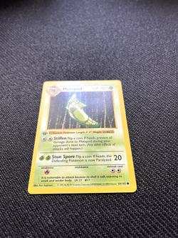 1999 Pokemon TCG Base Set 1st Edition Shadowless Metapod Card LP 54/102 - Image 2