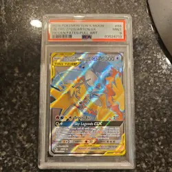 Pokemon 2019 Moltres & Zapdos & Articuno GX 66/68 Full Art Hidden Fates PSA 9 - Image 1