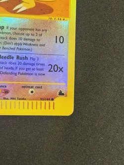Sandslash - 93/144 - Pokemon Skyridge Reverse Holo Rare Card - Image 4