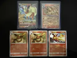 Custom Listing Flareon | Thai Language V Pokeball Pokemon Card Holo U RR - Image 1