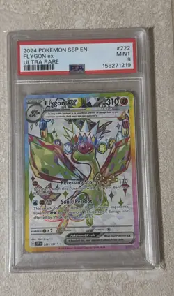 Flygon 222/191 PSA 9 Surging Sparks SSP 2024 Ultra Rare Graded Pokemon Card - Image 1