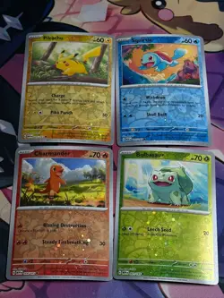POKEMON Pikachu Squirtle Charmander Bulbasaur Cosmo Costco 151 Promo Set of 4 NM - Image 2