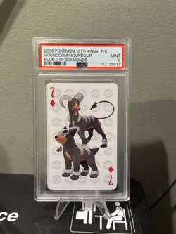 2006 Pokemon Center 10th Anniv. Houndoom & Houndour Playing Card PSA 9 - Image 1