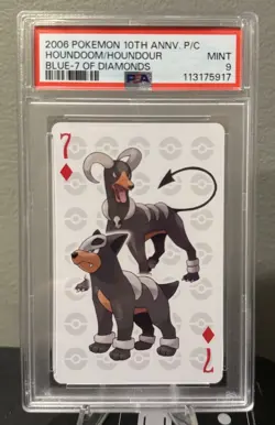 2006 Pokemon Center 10th Anniv. Houndoom & Houndour Playing Card PSA 9 - Image 2