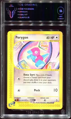 Porygon 103a/147 TCG 9 Common Aquapolis Pokemon Card - Image 1