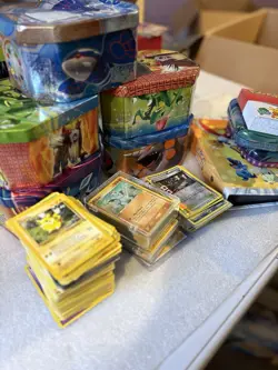 Pokemon Assorted Trading Card Collection with Tins, Vintage 1990s-2020s - Image 1