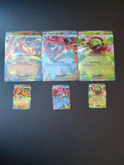 Pokemon TCG Mega Evolution Ascended Heroes 3x Jumbo Lenticular + 3x ex Promo NM - Image 1