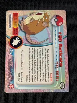 #20 Raticate LP - Pokemon Topps Series 1 - Image 2