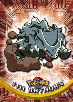 Rhyhorn 111 - Pokemon Topps Series 2 MP - Image 1