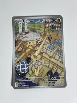 Pokemon TCG Timburr Holo Illustration Rare Card 183/167 Sv06 Twilight Masquerade - Image 2