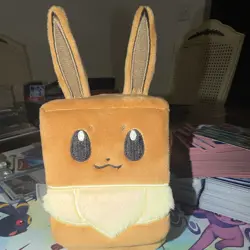 Eevee Plush Soft Deck Box Case for Pokemon TCG Standard Cards, 60ct Brown - Image 2
