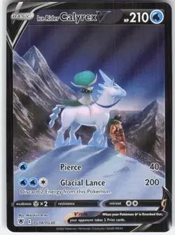 Ice Rider Calyrex V Pokemon SWSH10: Astral Radiance Trainer Gallery TG14/TG30 NM - Image 1