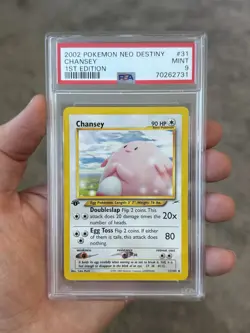 Pokemon Chansey 31/105 1st Edition Neo Destiny PSA 9 Yuka Morii - Image 3