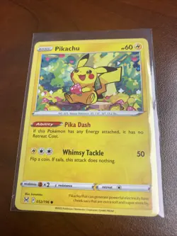 Pikachu 052/196 Lost Origin Common BasicRegular Pokemon EN - Image 1