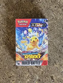 New Sealed Pokemon Scarlet and Violet Surging Sparks Build and Battle Box - Image 1