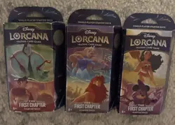 Disney Lorcana TCG The First Chapter Starter Decks Set of 3 Ready to Play - Image 1