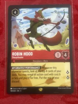 Disney Lorcana Shimmering Skies - Robin Hood - Sharpshooter - Legendary 118/204 - Image 1