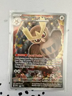 Pokemon Noctowl TCG Scarlet Violet Black Star Promo Card SVP141 - Image 1