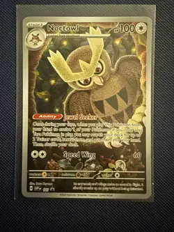 Pokemon Noctowl TCG Scarlet Violet Black Star Promo Card SVP141 - Image 1