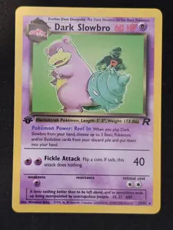 Pokemon TCG Dark Slowbro 29 Rare 1st Ed Mint Near Mint - Image 1