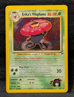Pokemon Erika's Vileplume Gym Heroes Holo 5/132 - NM - Image 2