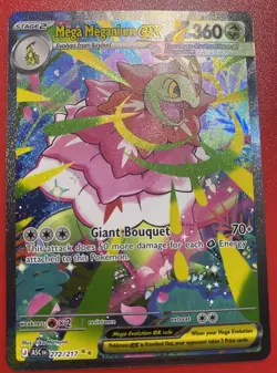 Pokemon Mega Meganium EX Secret Rare Full Art Holo 272/217 Ascending Heroes - Image 1
