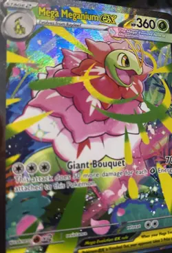 Pokemon Mega Meganium EX Secret Rare Full Art Holo 272/217 Ascending Heroes - Image 2