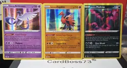Pokemon TCG Cards Galarian Moltres Zapdos Articuno - Holo Rare - Evolving Skies - Image 2
